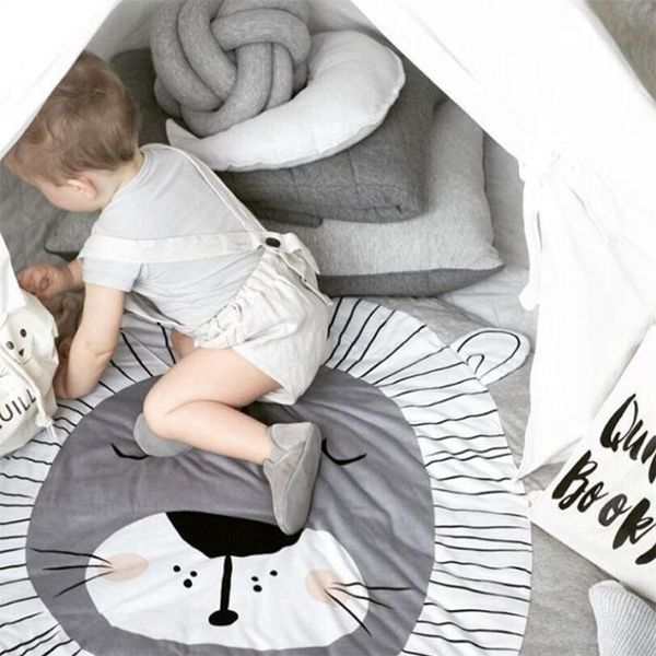 

15 styles kids room floor carpets baby creeping mats fox deer unicorn lion swan animals play game mat decorative crawling blanket dh0749