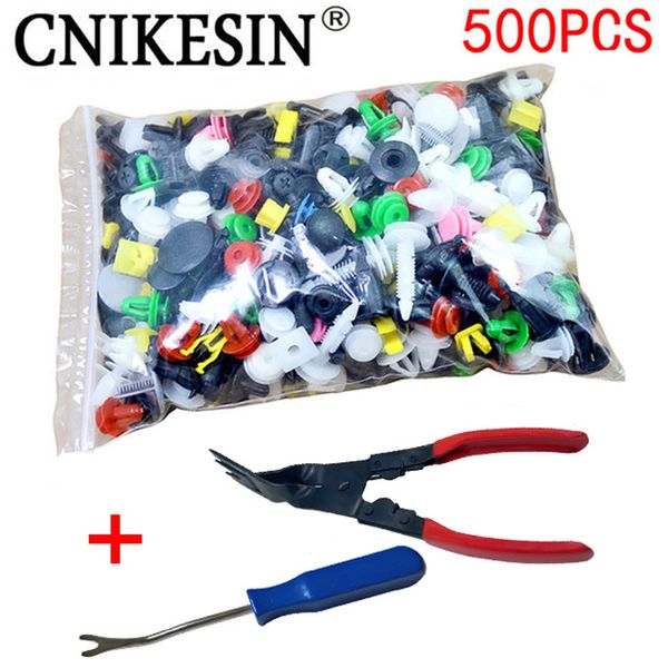 

500pcs universal hole car fastener 30 kinds mixed plastic clips fender bumper door plank fixed retainer rivets auto fasteners