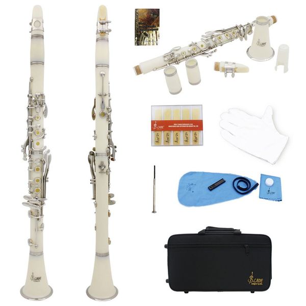 

slade clarinet abs 17 key bb flat soprano binocular clarinet with cork grease cleaning cloth gloves 10 reeds screwdriver reed