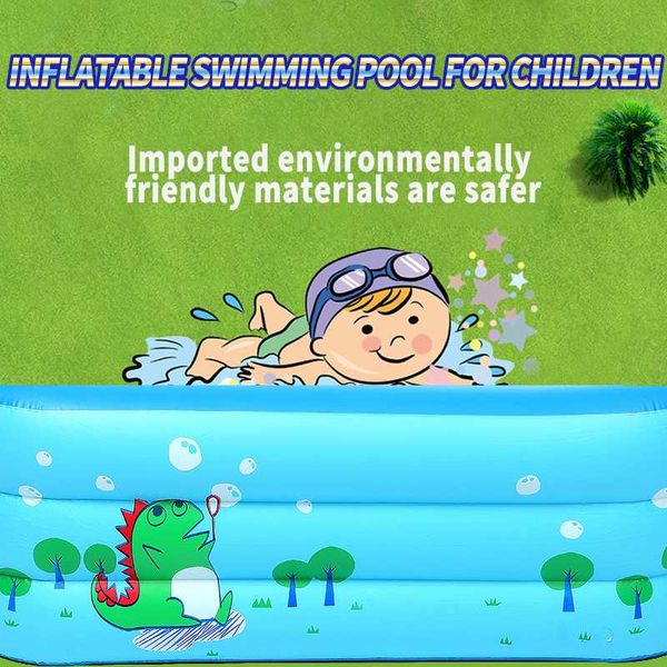 

1.3/1.5m inflatable swimming pool for baby kiddie kids infant toddler children bathing tub home use safety paddling pool