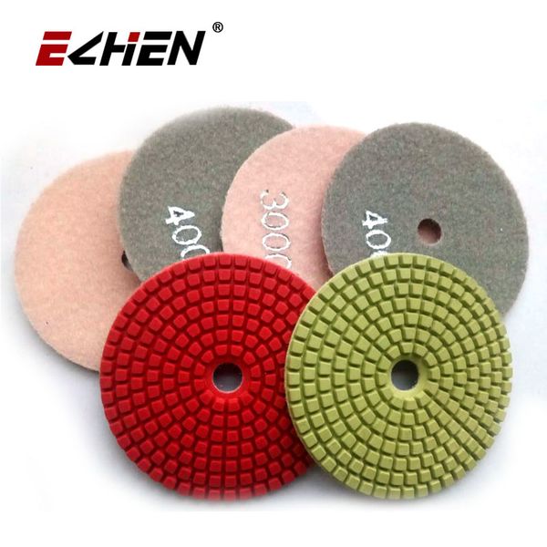 

10 pcs grit #3000 diamond flexible wet polishing pad resin bond dia 100mm sanding discs for granite marble stone polisher pads