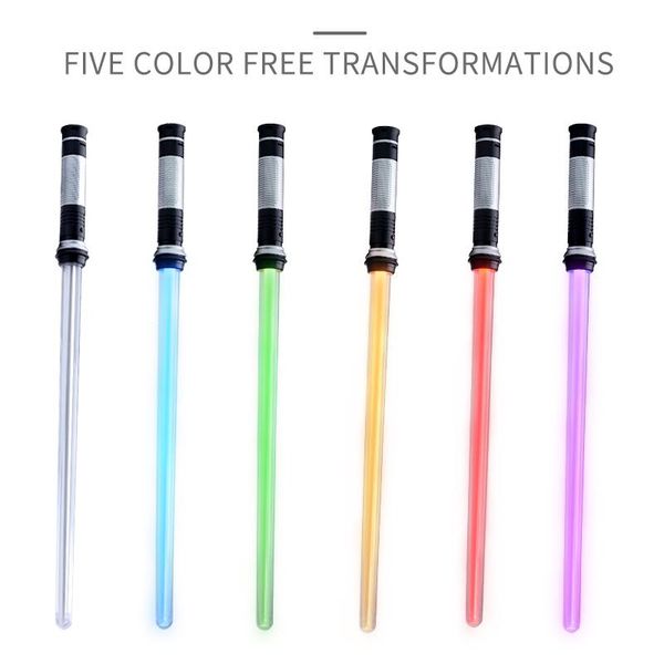 

lightsaber toys for children saber oyuncak luminous jedi sabre laser sword light up led flashing lightstick glow in the dark kfjkr, Black;brown