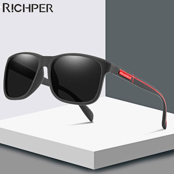 

richper марка солнцезащитных очков для мужчин мода поляризованные солнцезащитные очки вождения очки муж goggle uv400 gafas de sol, White;black