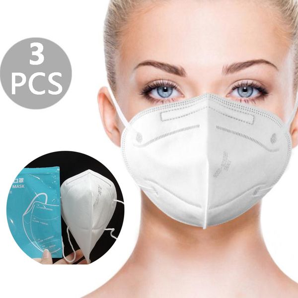 

dhl ready plow folding kn95 n95 ffp2 mask anti-dust respirator face mask 3pcs per single bags