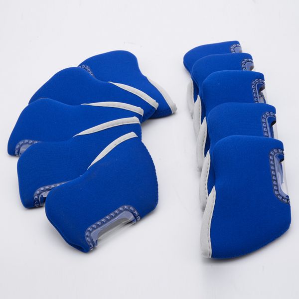 

10pcs/set plain golf club iron head covers protective headcovers protection scratches traveling soft durable neoprene cap
