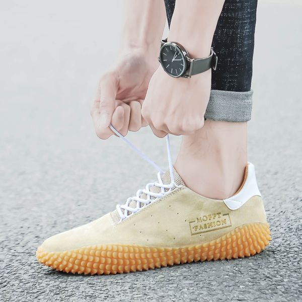 

fashion genuine leather men casual shoes slip on breathable soft autumn and spring flats comfortable shoes simple style 38-55, Black