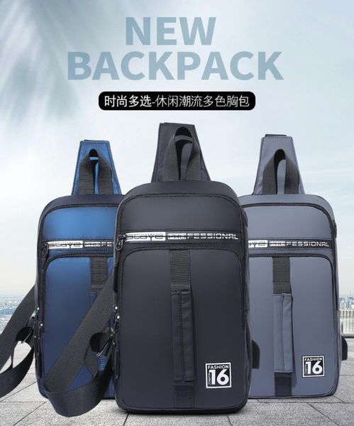 

multifunction crossbody bags men usb charging chest pack short trip messengers chest bag water repellent shoulder bag male