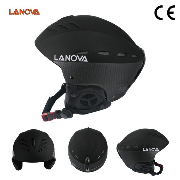 

lanova brand black professional ski helmet ski helmet man skating skateboard multicolor snow sports helmets m/l size