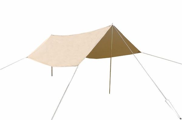 

danchel cotton fabric sun shade awning with pole and ropes for bell tent
