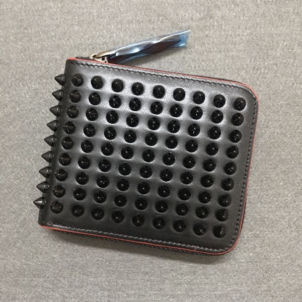 

cow leather men women short wallet casual genuine leather card wallet with credit card id holder purses gift for box, Red;black