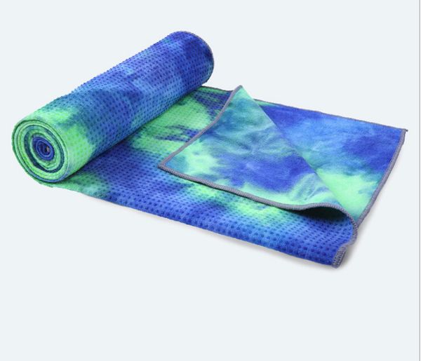 

yoga blankets non-slip glue point non-slip sweat towel pad tie dyed printing machine washable cloth towel