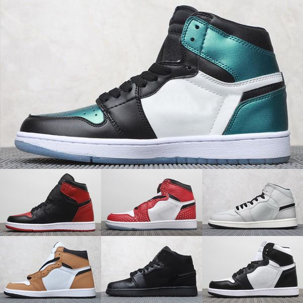 

jumpman 1 1s mid basketball shoes spiderman 3 unc couture pine green new love homage to home banned mens sports sneakers