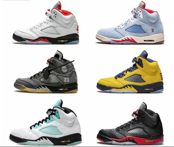 

with box high-basketball shoes sneakers nakeskin jordan 5 5s men women professional street basketball combat training gym shoes