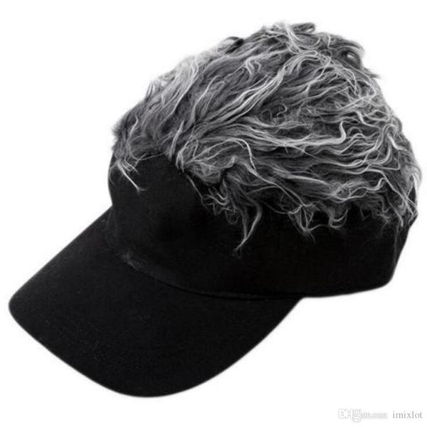 Hot New Fashion Novelty Baseball Cap Fake Flair Hair Sun Visor