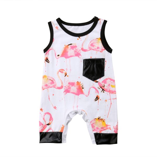 

focusnorm newborn kid baby boy girl clothes jumpsuit vest romper cotton print animal outfits, Blue