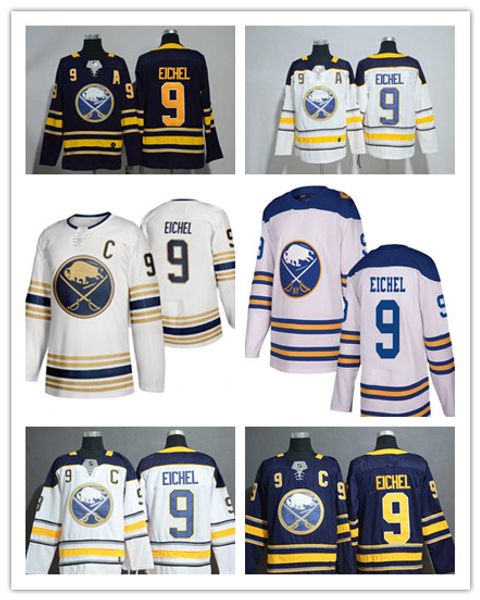 

premier jack eichel jersey men's navy blue hockey home buffalo breakaway team color sabres white 50th season breakaway player away kid, Black;red