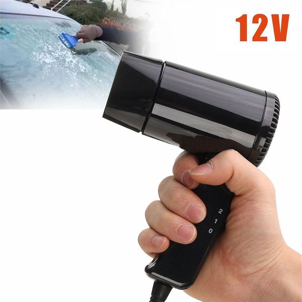 

portable 12v & cold travel car folding camping hair dryer window defroster v6