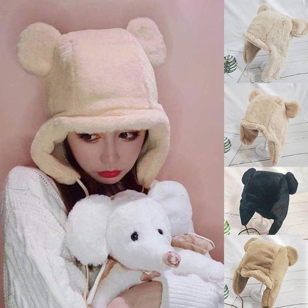 

fashion cute women plush puppy ear hat wrap warm hat cap, Blue;gray