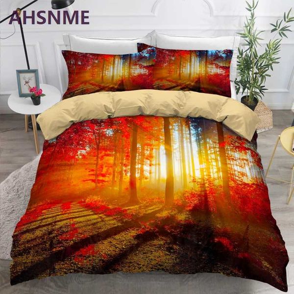

ahsnme red jungle custom print bedding set digital print duvet cover leisure life king  double quilt cover