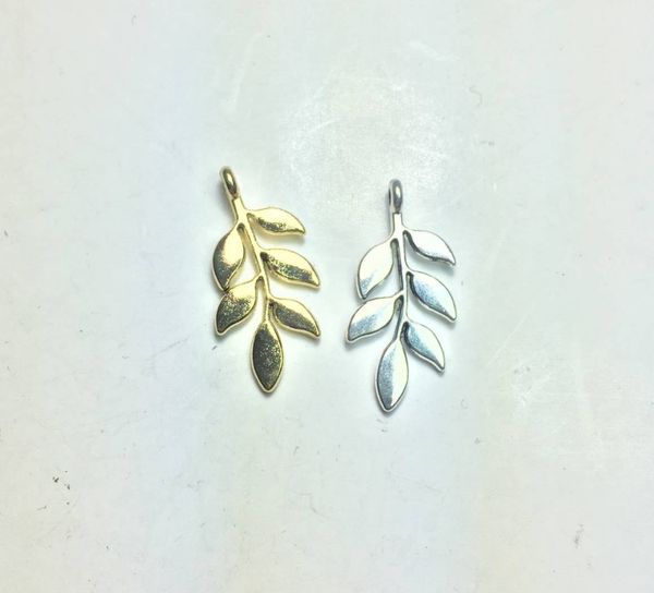 

eruifa sell 20pcs 12mm nice leaf zinc alloy charms wholesales necklace,earring bracelet jewelry diy handmade 2 colors, Bronze;silver