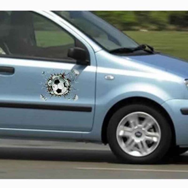 

3d football car stickers high emulation transparent material films
