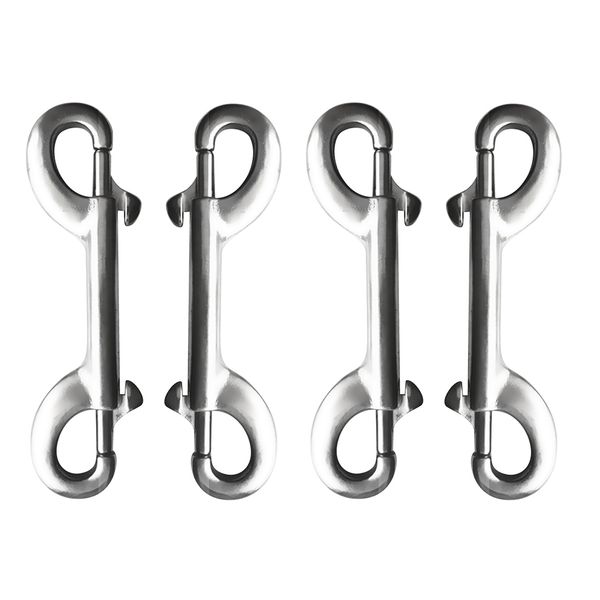 

4pcs/set scuba diving 316 stainless steel double ended snap bolt clip hook 10cm (4 inch