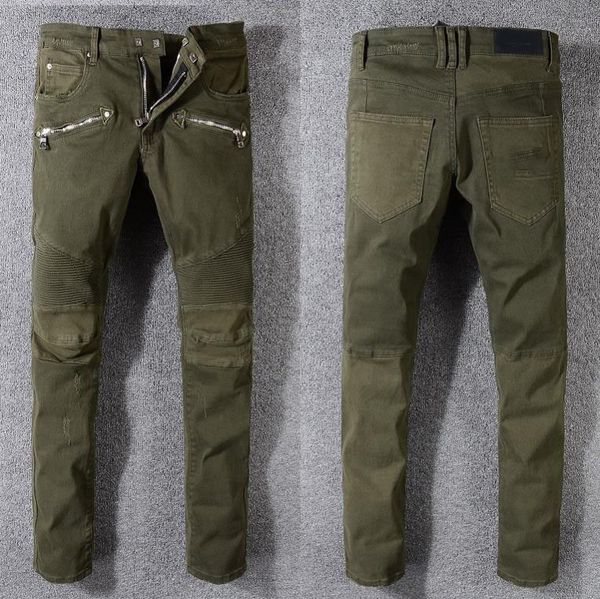 

fashion trend men designer autumn new wild man students jeans casual luxury solid color mens pop jeans, Blue