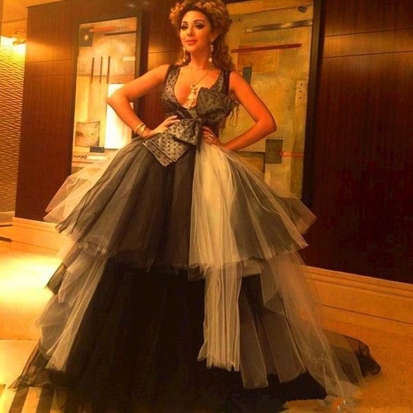 

ball gown v neck special occasion dresses 2020 spring robes de cocktail elegant evening formal prom dresses paolo sebastian, Black