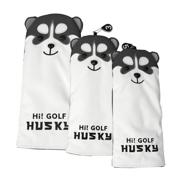 

3 pack golf club headcover, performance pu golf head cover for wood drivers