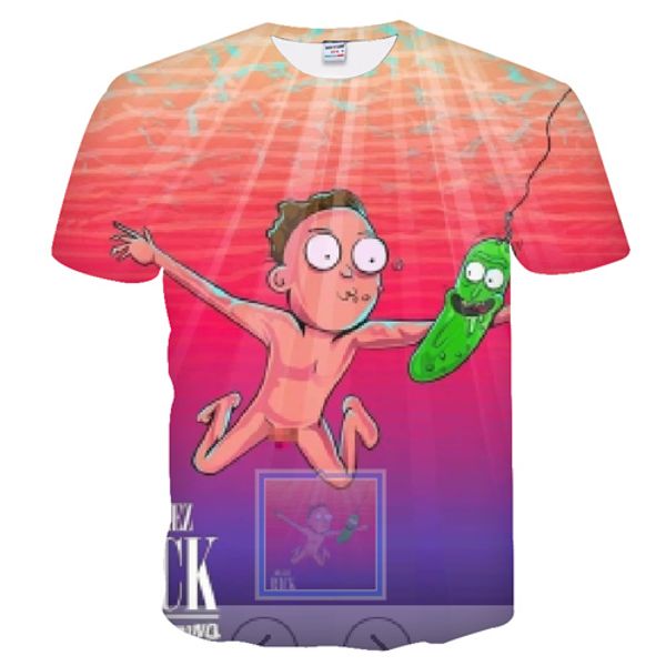 

dressing2020 новая футболка мужчины летняя мода бренд футболка рик и морти 3d печати мужчины / женщины футболка хип-хоп teetops рубашки футб, White;black