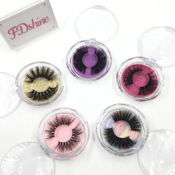 

Новый 25 мм 3D Норки Норки Натуральные Накладные Ресницы с Круглым Ящиком Ящик Част