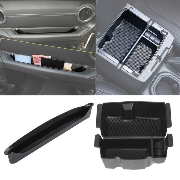 

center console tray + grabtray passenger storage tray organizer grab handle for wrangler jl 2018 2019 interior accessories