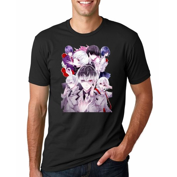 

2018 tokyo ghoul re t-shirt short sleeve sasaki haise t shirts cosplay arima kisho kaneki ken tshirt anime tees, White;black