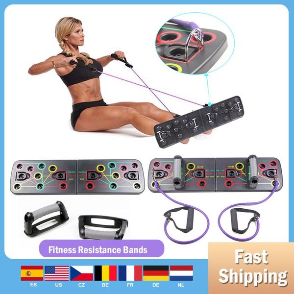 

9 in 1 1 set push up rack board body building board system fitness comprehensive training gym body training drop shipp exercise