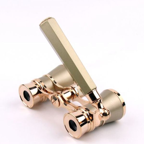 

3x25 vintage binoculars telescope opera theater glasses with retractable handle
