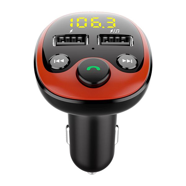 10PCS / LOT BT21 TRASMETTITORE due pulsanti USB 5V 3.1A CARICABATTERIE per auto ADATTATORE DI ALIMENTAZIONE Vivavoce Bluetooth Lettore MP3 Telefono per radio FM