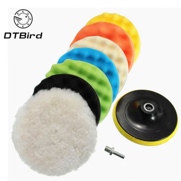 

9pcs/set 4 inch 100mm buffing pad polishing pad kit for car polisher psds m10 thread abrasive tools wheel polishing disk