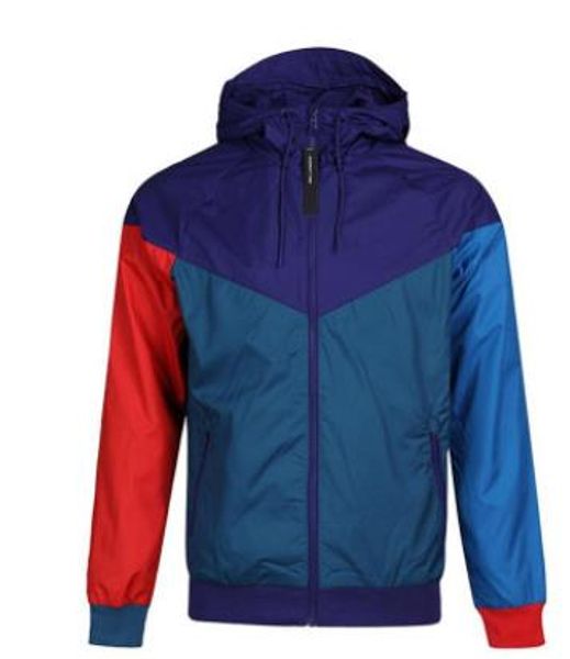 

brand men windrunner jackets spring autumn sports hooded colors patchwork designer jacket coats, Black;brown