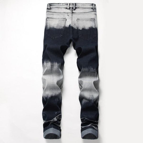 

fly прямые длинные брюки homme clothing подростковая мода стиль повседневная одежда мужская камуфляжная печать джинсы кнопка, Blue