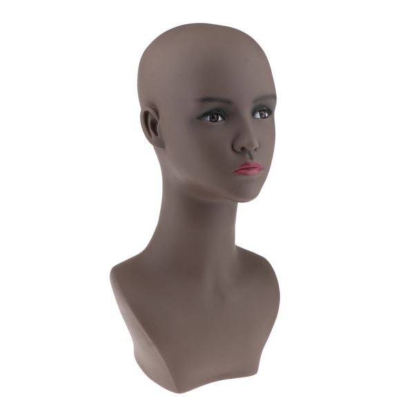 

black women mannequin head model glasses/hat/headset display stand rack, White