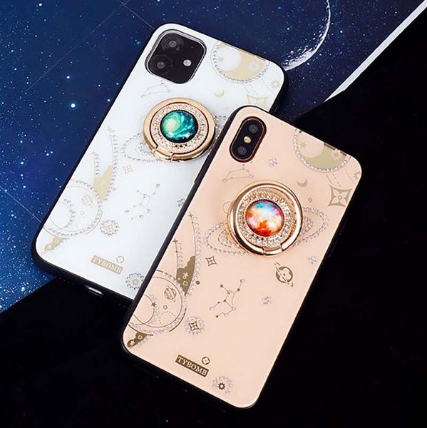 

wholesale phone case for iphone 11/11pro/11 pro max xr xs/x xsmax 6p/7p/8p 6/7/8 fashion back cover with rhinestone & kickstand