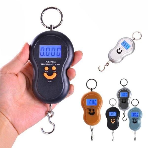 

50kg x 10g mini digital scale for fishing luggage travel weighting steelyard hanging electronic hook scale kitchen weight tool dbc