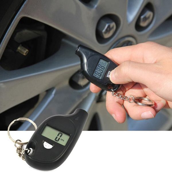 

keychain tire pressure gauge 0-150 psi high-precision lcd display measuring car tyre air pressure tester diagnostic tools