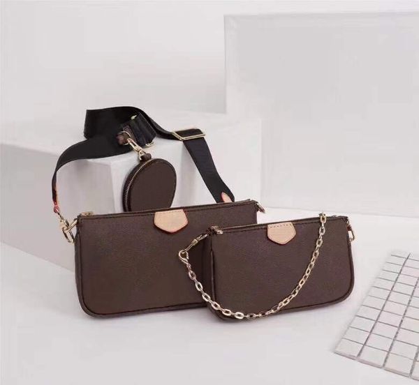 

wholesale three piece set handbags for women leather lady messenger bag women purse chain shoulder bags satchel cross body bag package purse