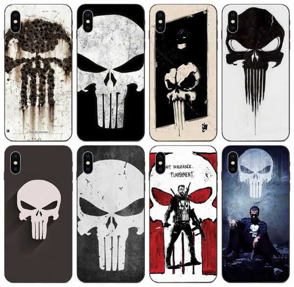 

[tongtrade] the punisher skull movie case for apple iphone 11 pro x xs max 8p 7p 6p samsung j2 huawei mate 20 lite lg k10 2017 soft tpu case