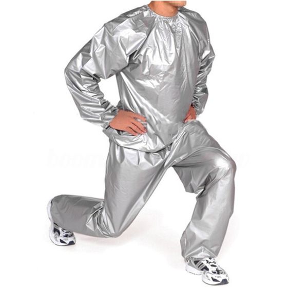 

heavy duty sweat sauna suit anti-rip training fitness weight loss slimming clothes solid color exercise sport gym suit