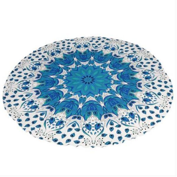 

sales wholesales 2019 beach towel round flowers printed bath towel outdoor sun block shawl yoga mat