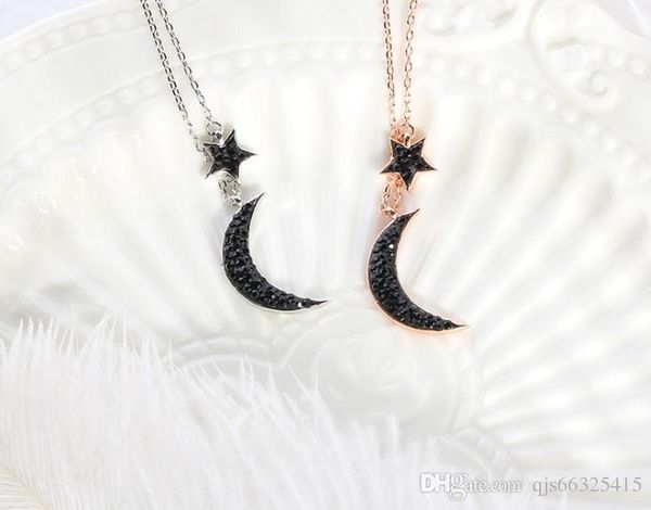 

925 silver new mysterious moonlight star moon romantic collarbone chain women's necklacehome delivery