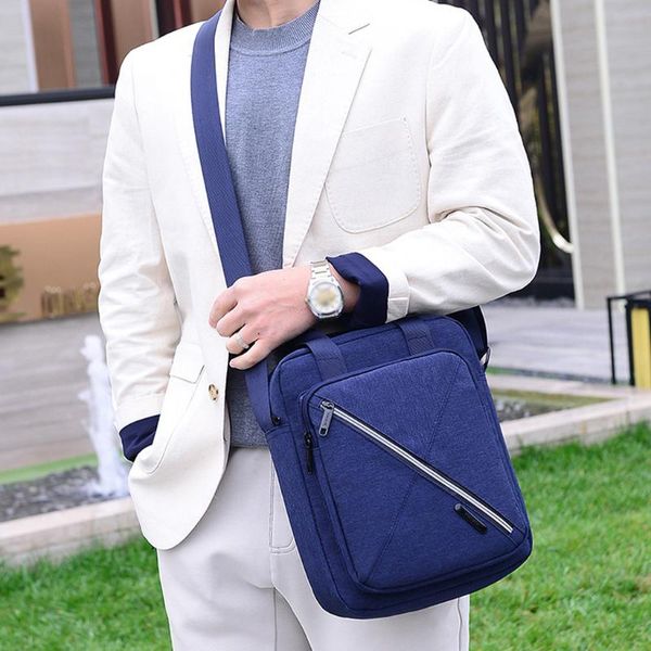 

messenger bag canvas men solid color business shoulder handbag men documents outdoor hand bag shoulder #3
