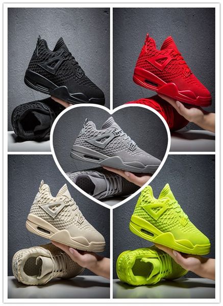 

quality flying woven men's shoes autumn air cushion sports casual shoes wild breathable mesh tide shoes shock absorption size us6.5 to, Black